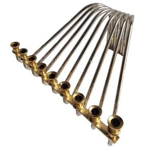 Menorah Karshi 1960s Mid Century Silver Hannukah Vintage